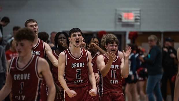 Grove City vs St. Francis DeSales boys basketball 022523 Gabe Haferman38